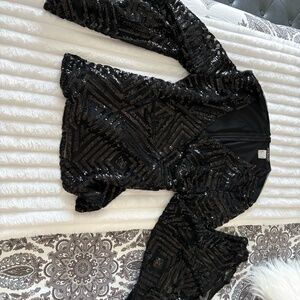 Black sequin top
